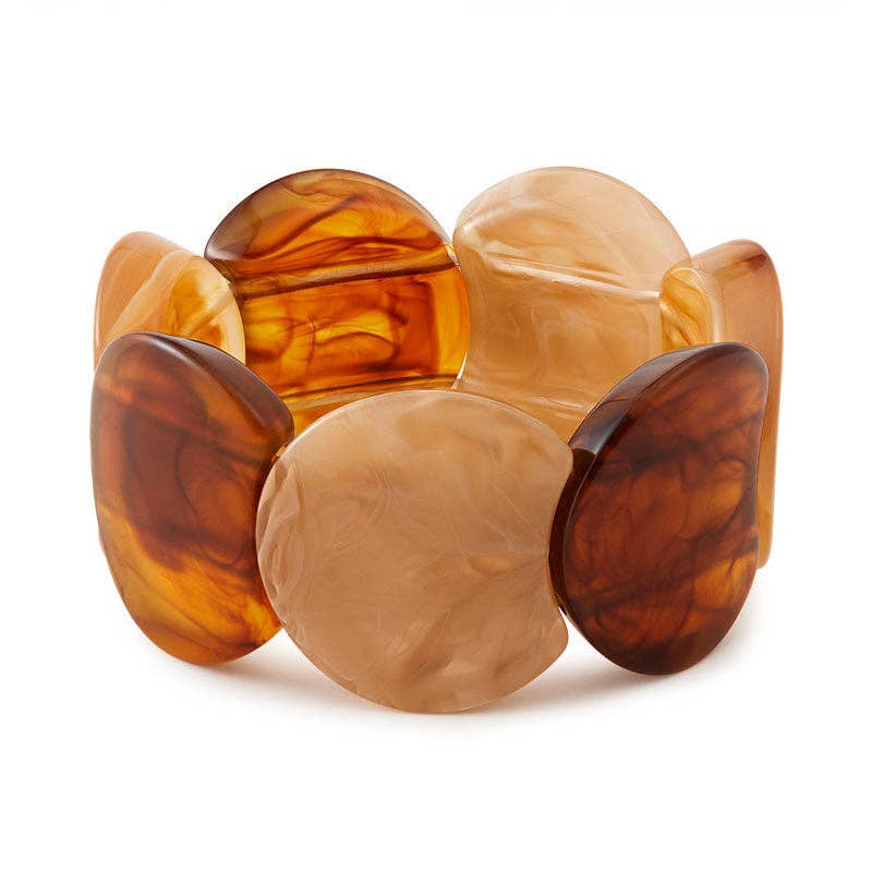 Dipped Shop - Trendy Irregular Texture Acrylic Bangle Bracelet DP25E767: C1