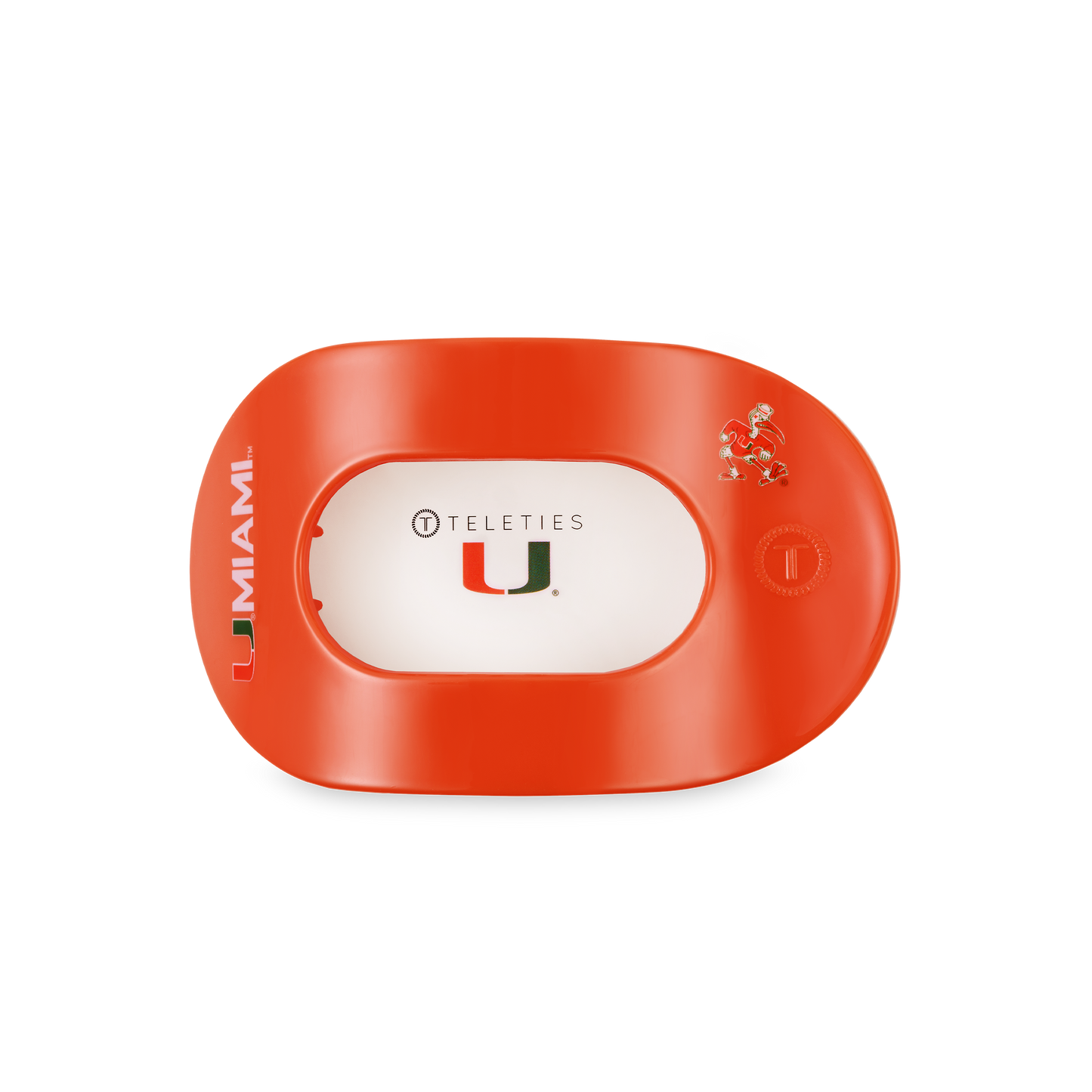 TELETIES - Flat Round Hair Clip | Medium | Go Canes!