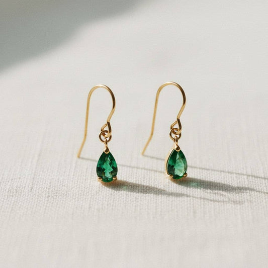Ellemadera - Chic Gemstone Dangle Earrings