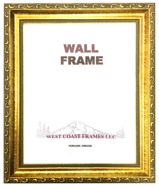 West Coast Frames LLC - 9115 - Solid Wood Gold Ornate Picture Frame : 8x10