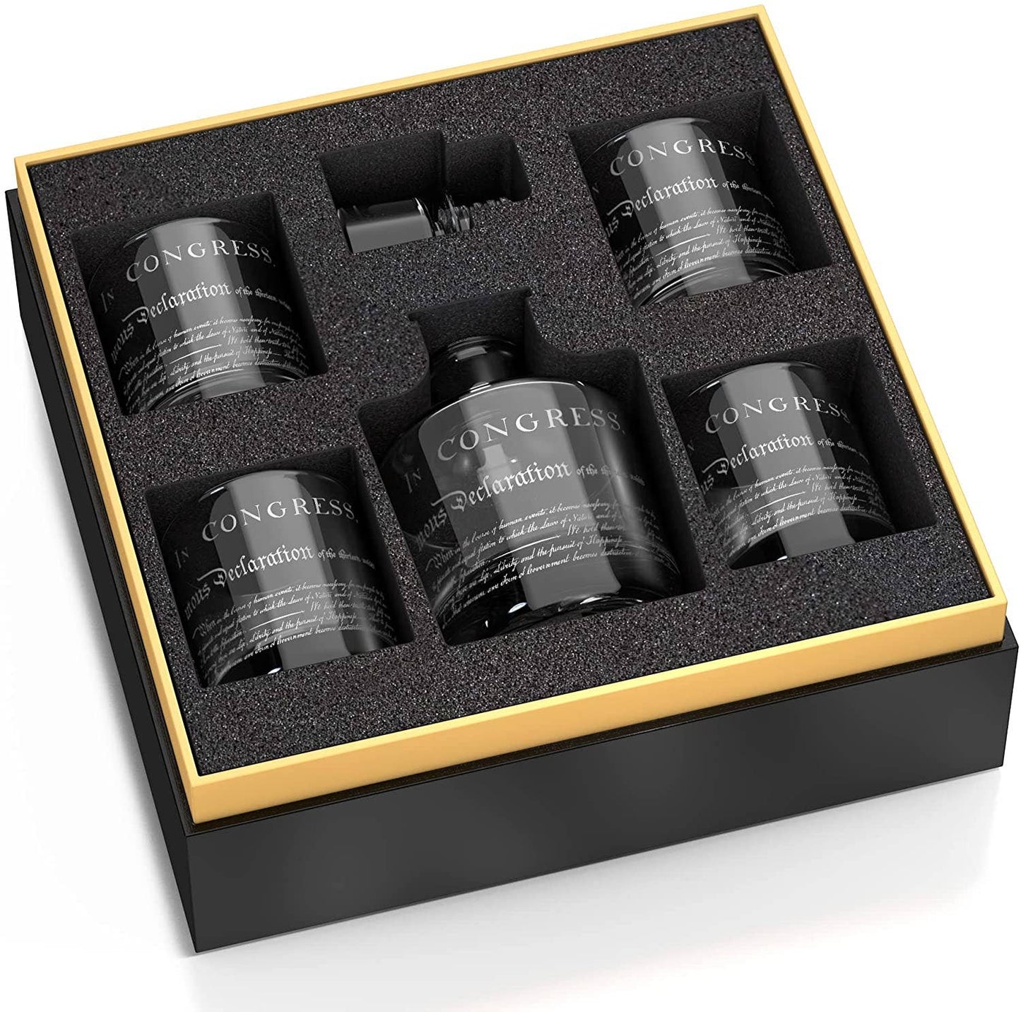 Old Southern Brass - Declaration of Independence Decanter Whiskey Glass Gift Set