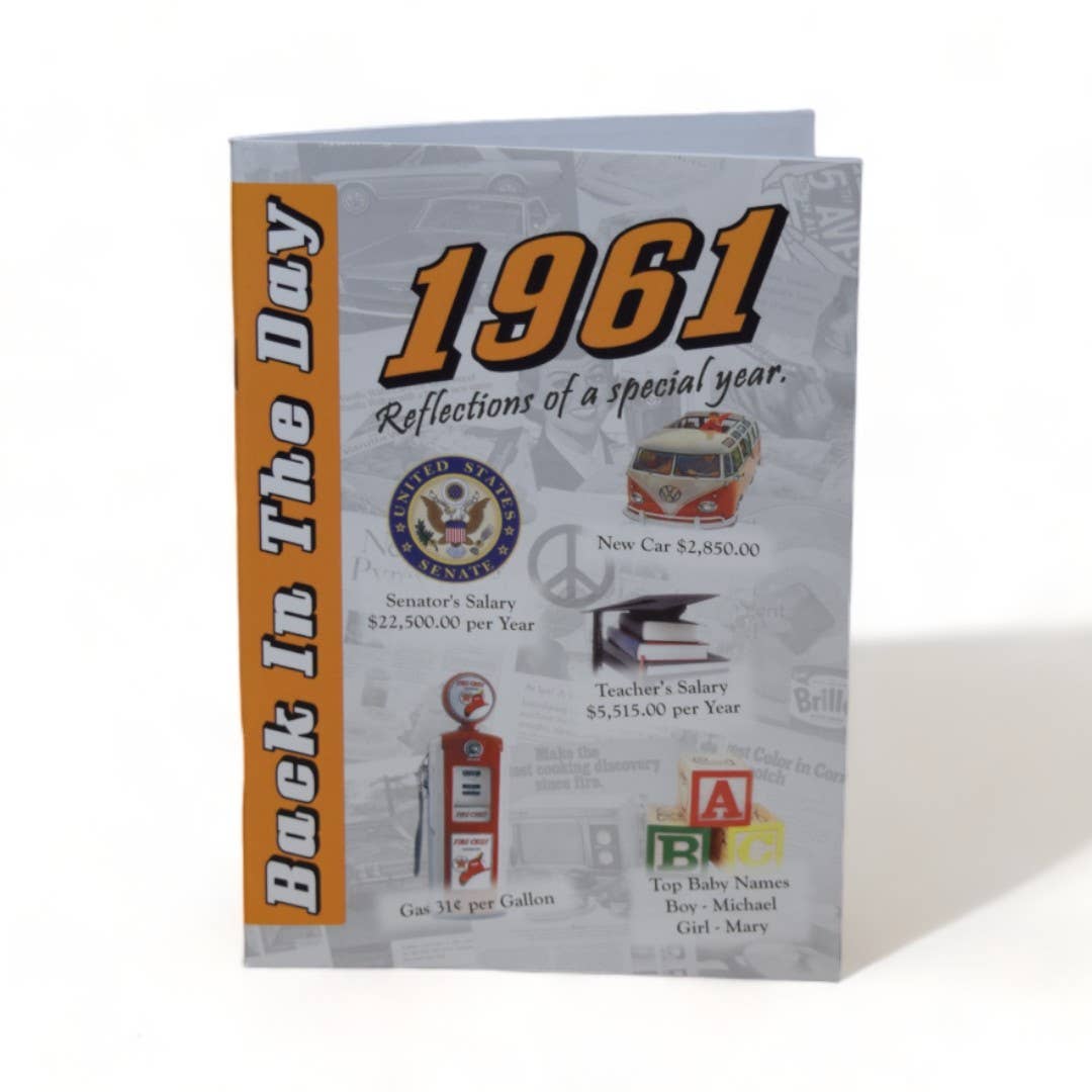 3 Oak Publishing / Back In The Day - 1961 Back In The Day Greeting Card / Booklet (envelope inclu
