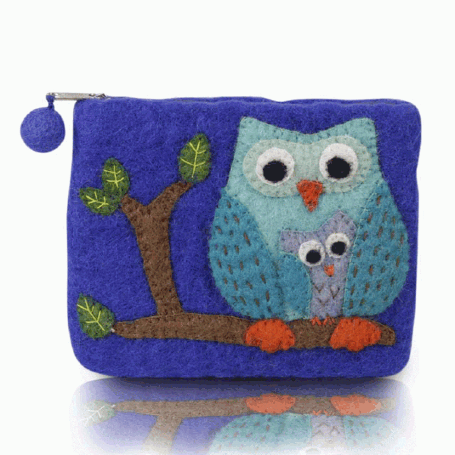 BNB Crafts Inc. - Owl on the Tree Theme Coin Purses: Green