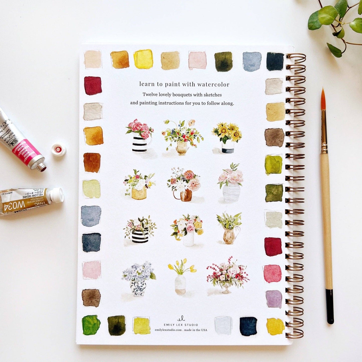 emily lex studio - Bouquets watercolor workbook presale