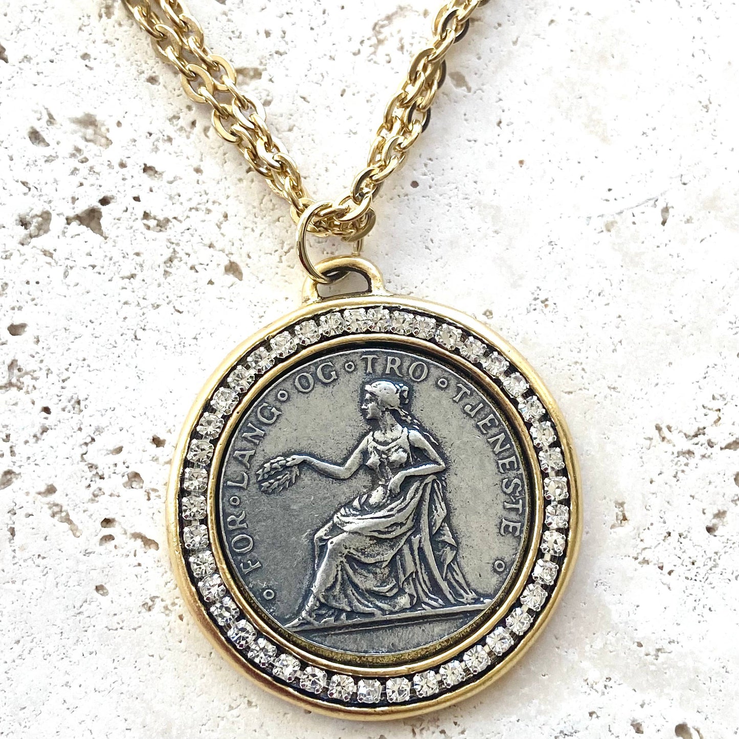 VB&CO Designs Handmade Jewelry - Coin necklace, Norway, medallion jewelry, boutique salon