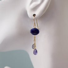 Load image into Gallery viewer, a.v. max - Semi Precious Dangle Earrings: Berry