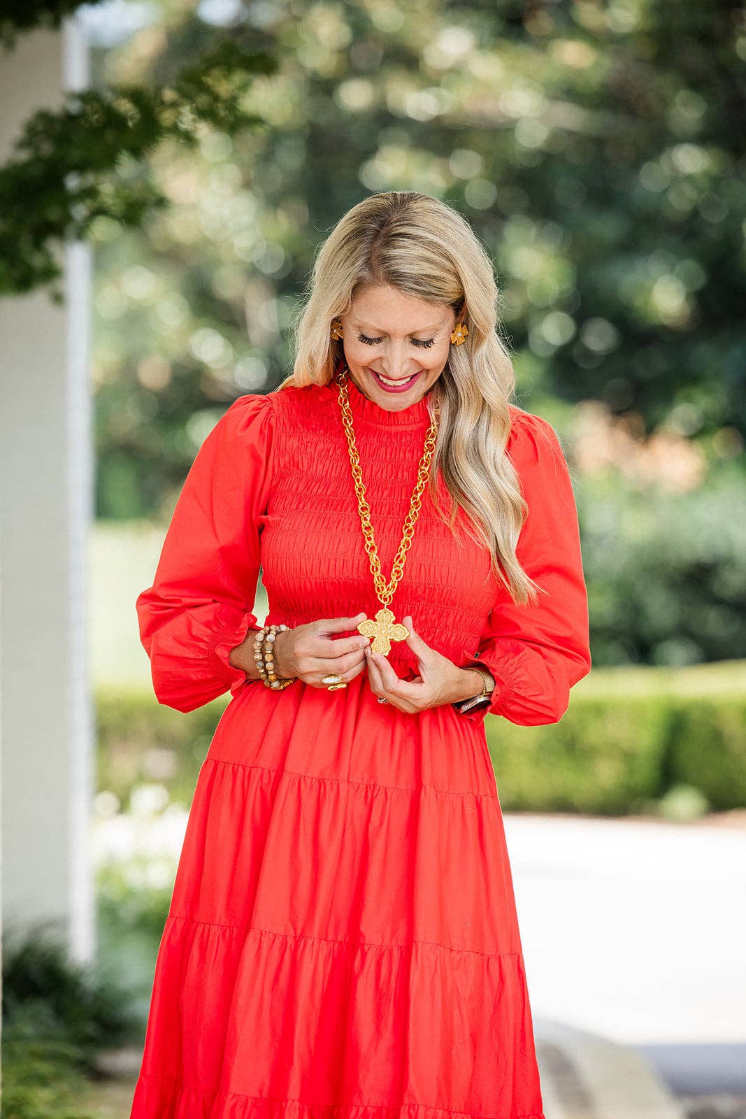 Hidden Truth Jewelry - 34" Double Gold Chain with Susie Cross