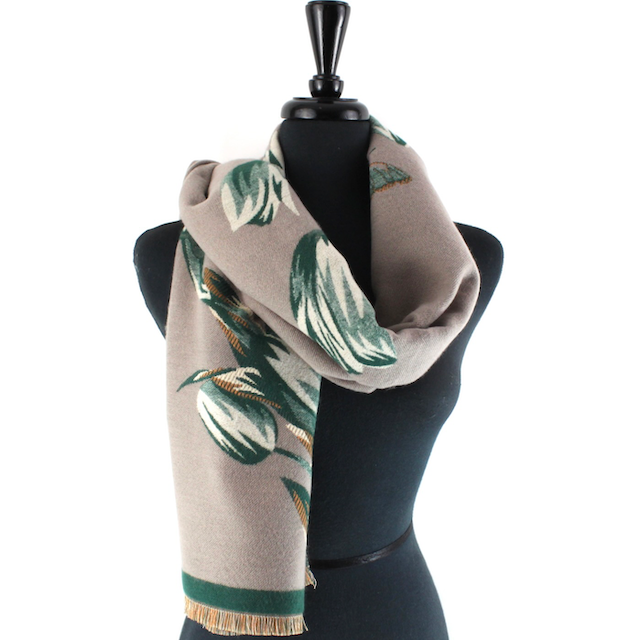 Pretty Persuasions - S23297 Ice Tulips Scarf: 12 Blue/Grey