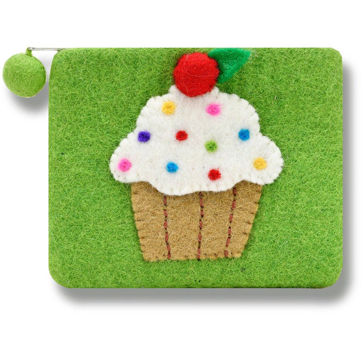 BNB Crafts Inc. - CupCake Felted Coin Purse: Light Turquoise