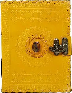 Tuzech Leather - Handmade 7x5 Leather Journal – Vintage Travel Writing Diary: Brown