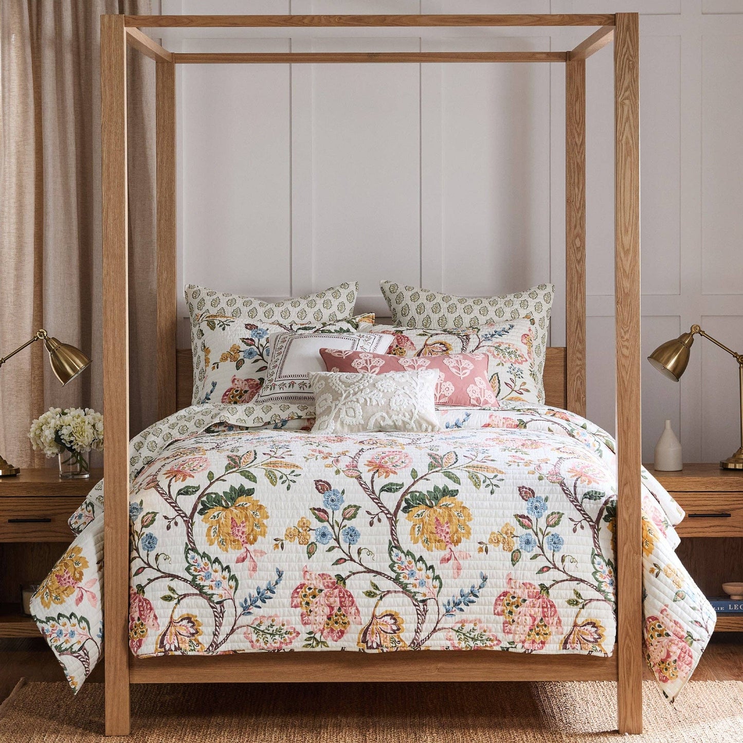 Levtex Home - Maileen Quilt Set: Neutral Blue / King/Cal King