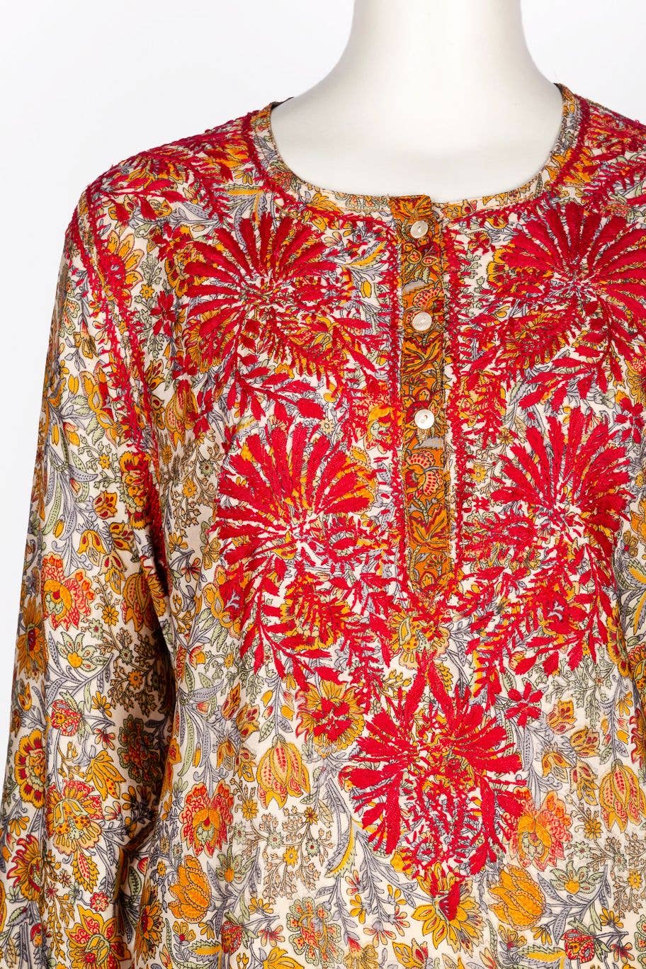 Dolma - KDC Emb. Tunic Red Orange: L