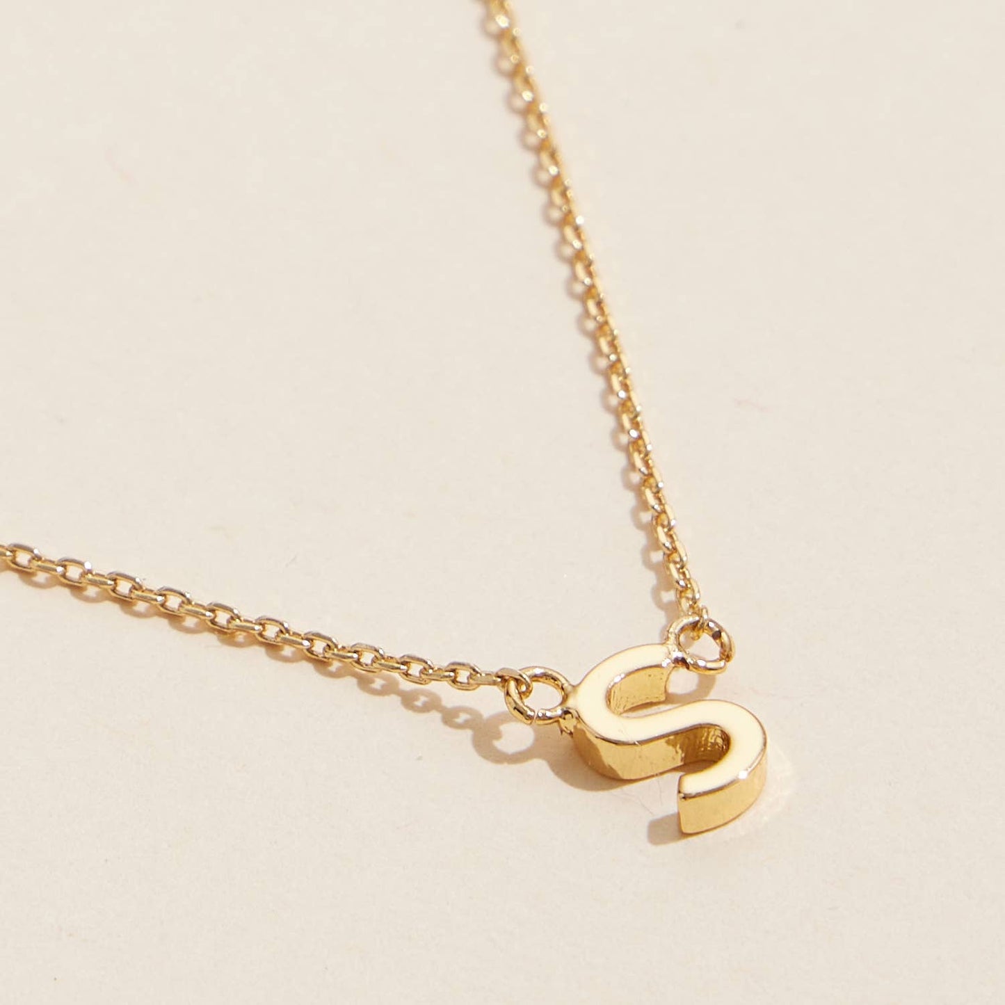 Lilla Haven - 16 Pack of Initial Metal Letter Charm Gold Dip Necklace: 16ASST / One / 4BN12010