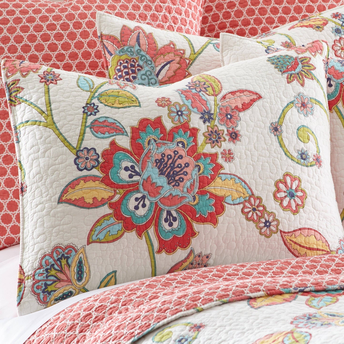 Levtex Home - Clementine Spring Quilt Set: Multi / Full/Queen