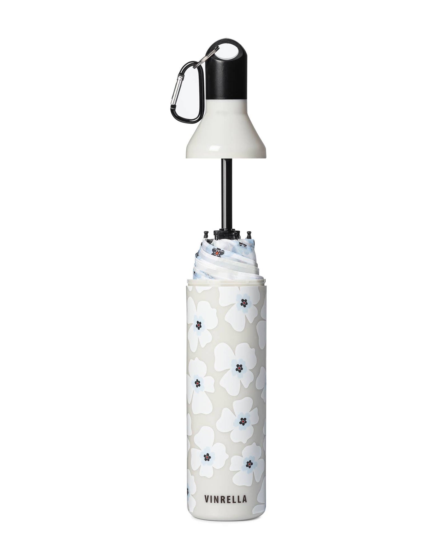 Vinrella - Nikki on Gray Water Bottle Umbrella