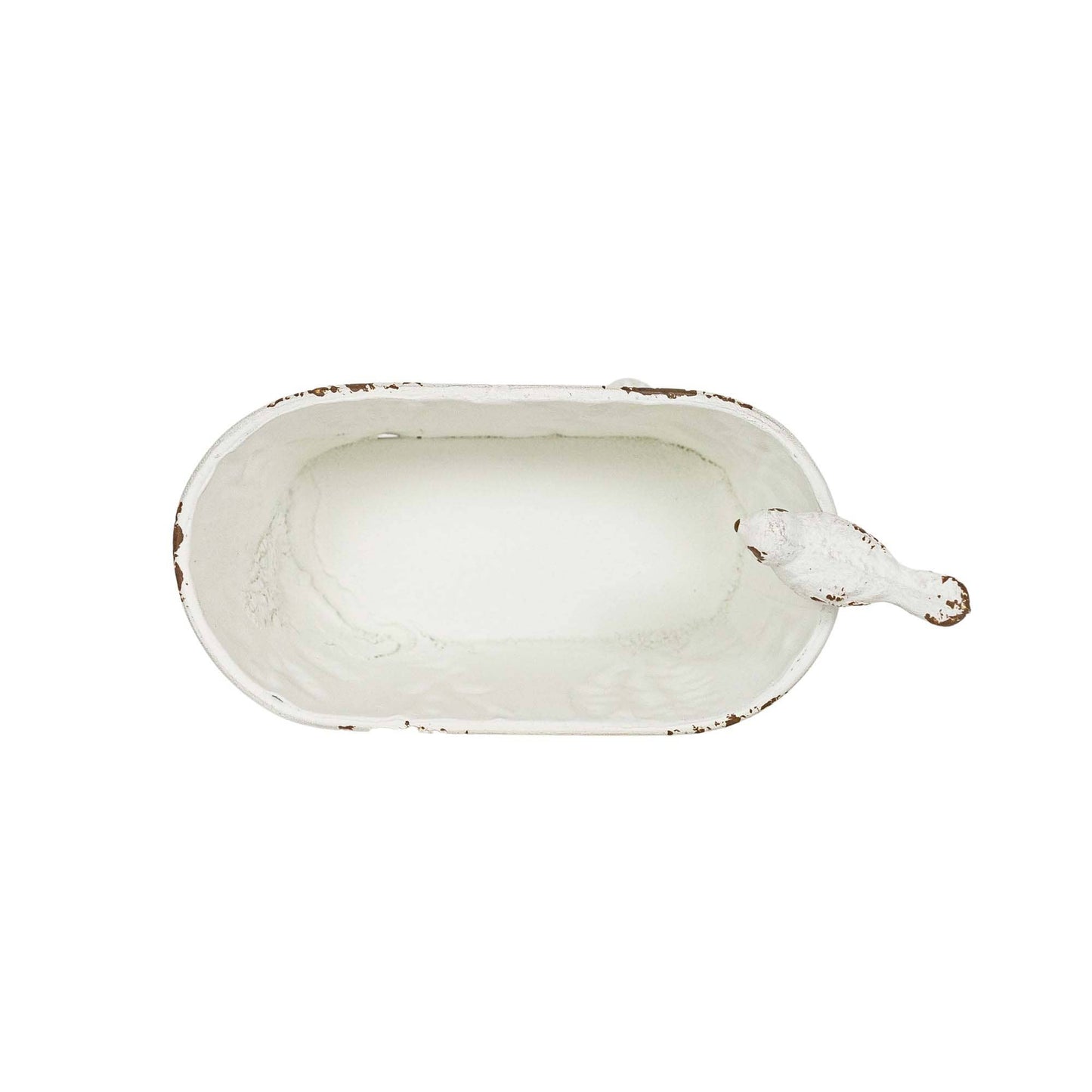 Foreside Home & Garden - Lyra Vintage Clawfoot Bathtub Mini Planter White Soap Dish