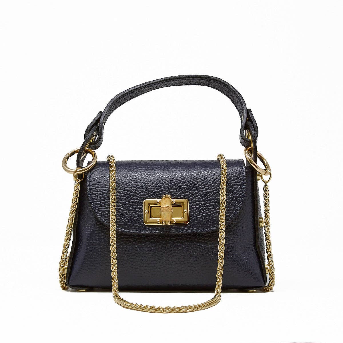 German Fuentes Handbags - GF1075 GENUINE ITALIAN LEATHER BAMBOO