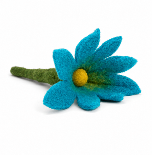 BNB Crafts Inc. - Small Sharp Design Colorful Stick Flower: Turquoise