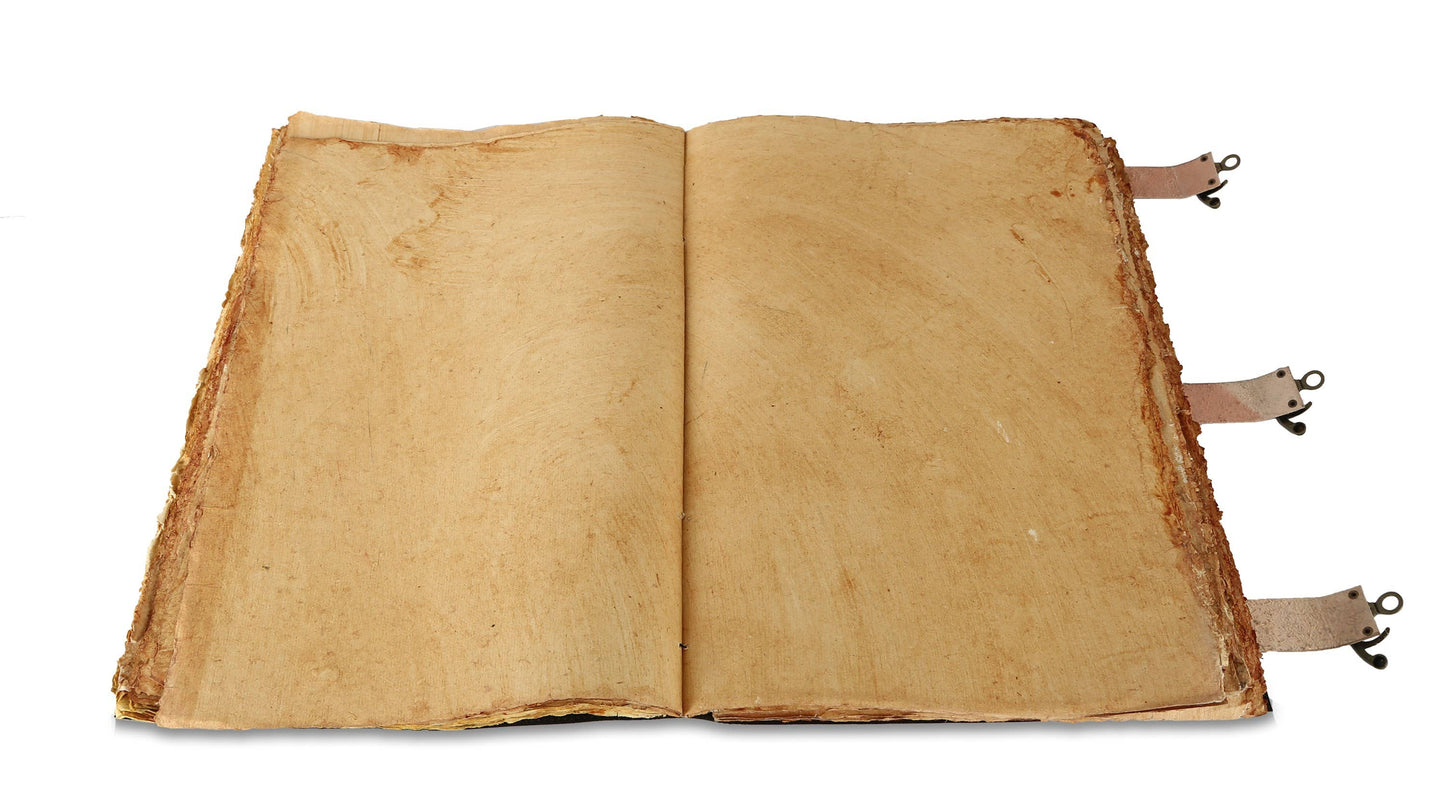 Tuzech Leather - Book of Spell LeatherBound Huge Journal Grimoire Print Diary: 22 Inches / Lady Green