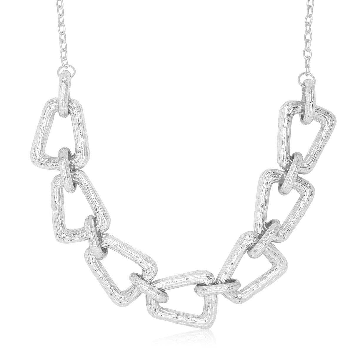 KARINE SULTAN - Geo Link Gold or Silver Collar Necklace: GOLD