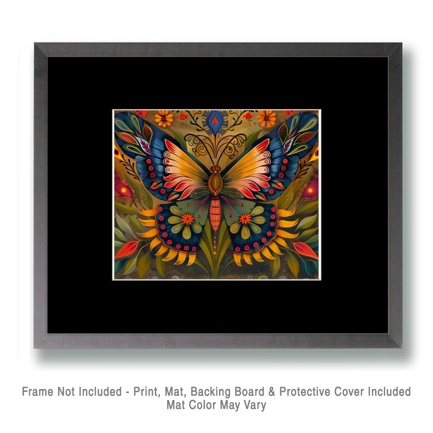 Mowbi - Boho Style Butterfly 8”x10” Art Print