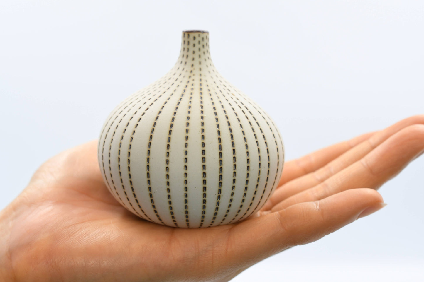 Art Floral Trading LLC - 192W23 CONGO TINY S-Handcrafted Porcelain Bud Vase