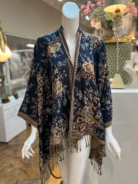 Pretty Persuasions - CP23148 London Chic Kimono Wrap: 03 Navy