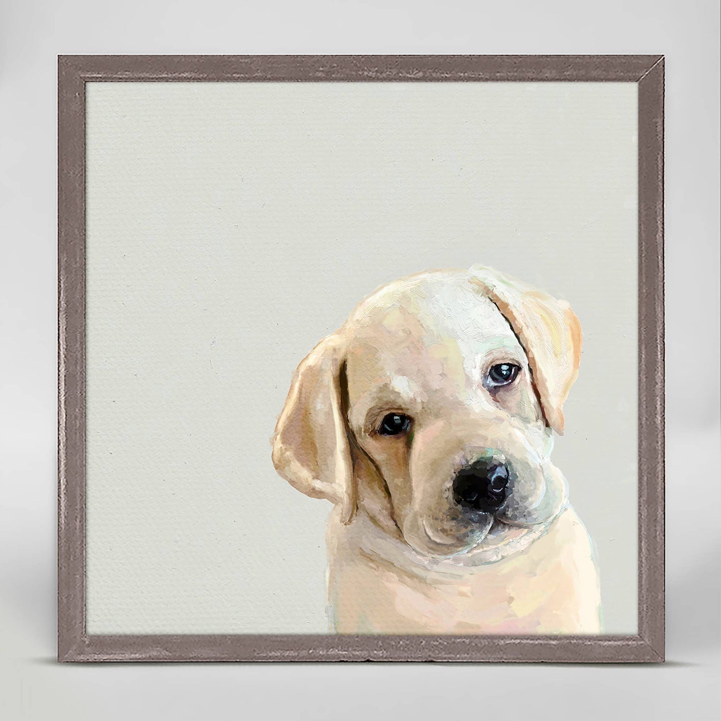 GreenBox Art - Best Friend - Simple Yellow Lab Pup Mini Framed Canvas