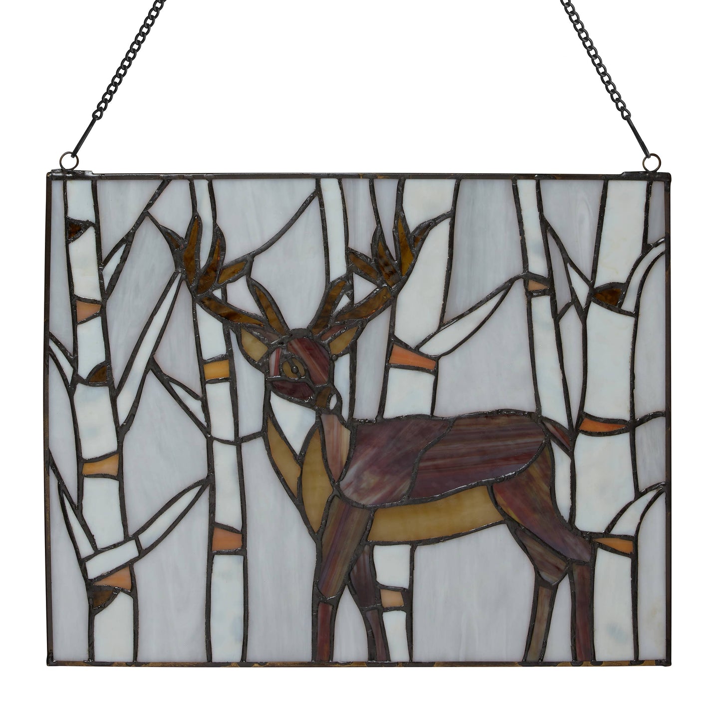 River of Goods - 11"H Majestic Deer Stained Glass Window Panel