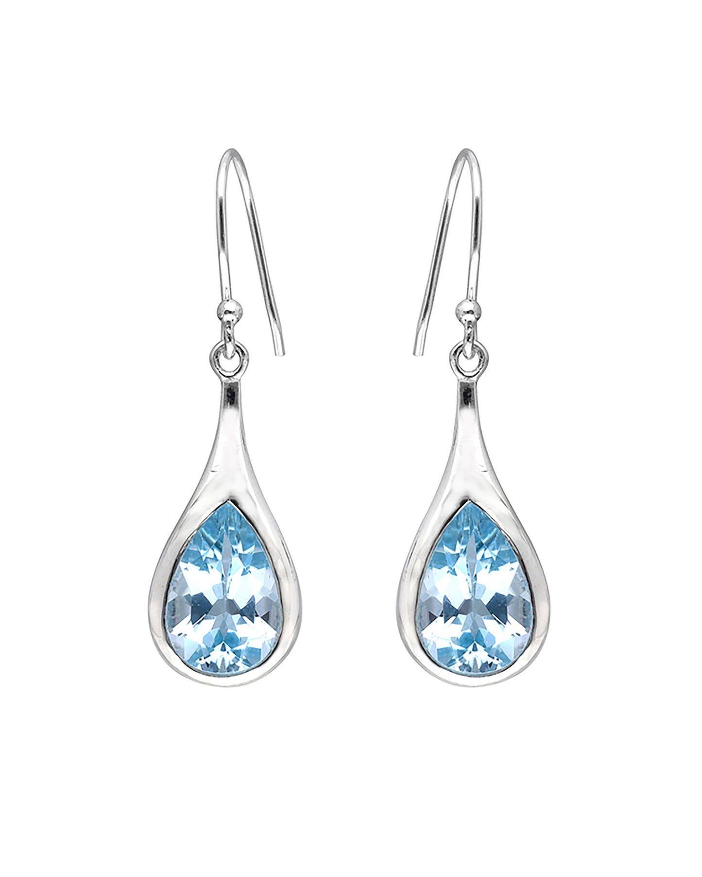 Tiramisu - 925 Sterling Silver Blue Topaz Gemstone  Earring