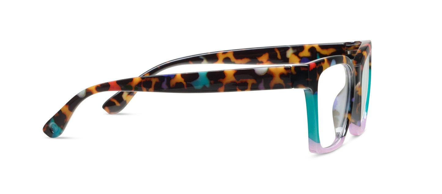 Peepers - Birdie (Blue Light): Blonde Tortoise Colorblock / Reading / 2.75