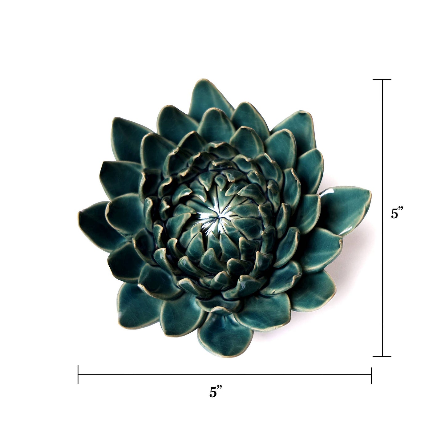 Chive - Coral 11 - Ceramic Faux Flowers: Flower Green