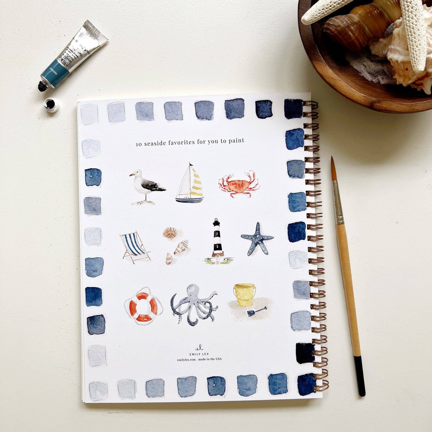 emily lex studio - Seaside watercolor workbook