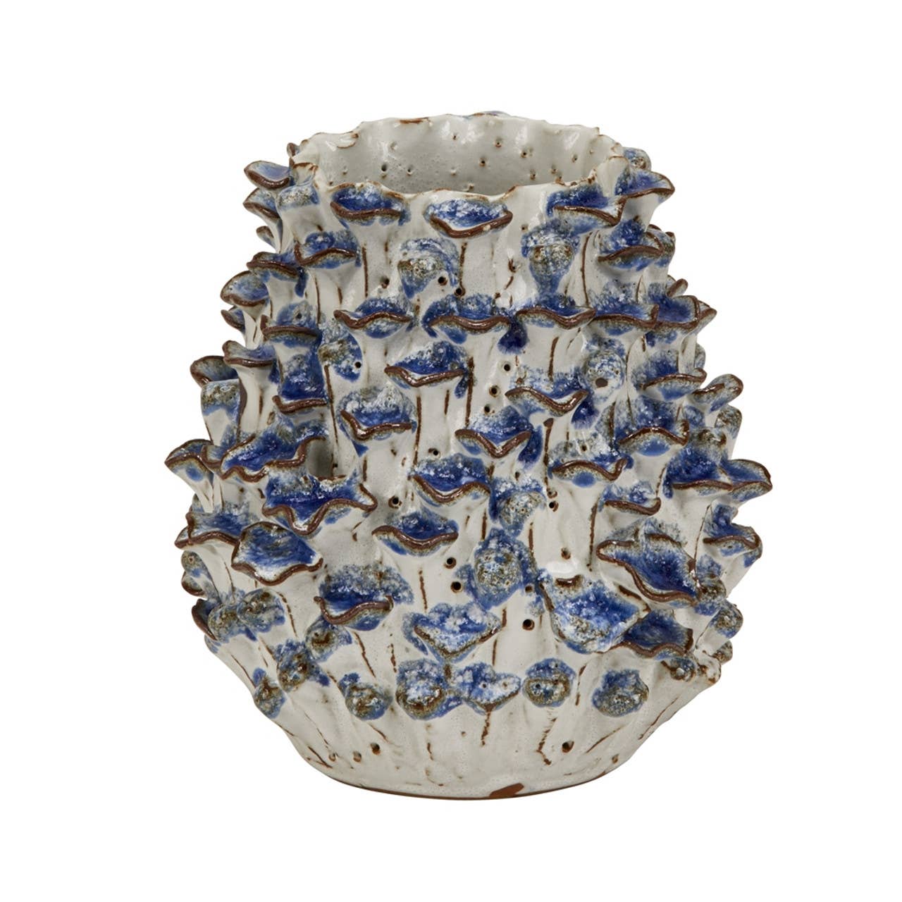 Continental Home - Hand Made Blue & White Coral Vase V176