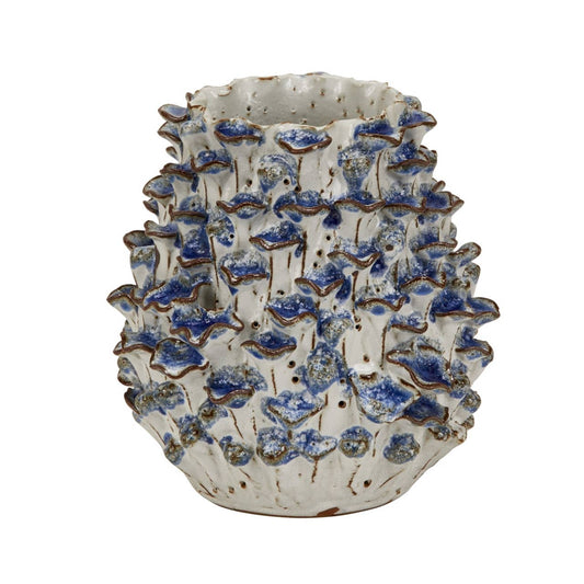 Continental Home - Hand Made Blue & White Coral Vase V176