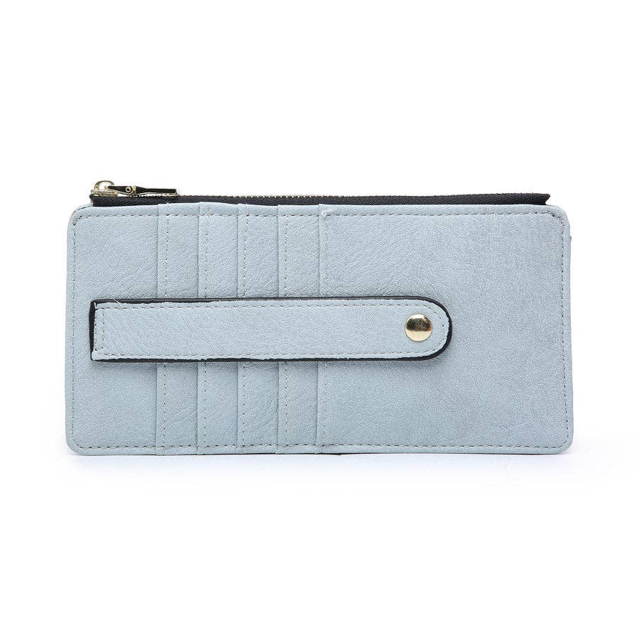 MiMi Wholesale - WL1889 Saige Slim Card Holder Wallet: Fog Grey