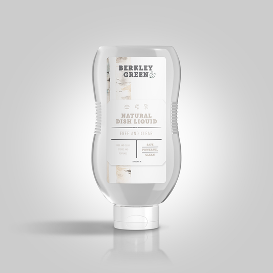 Berkley Green - Eco Dish Soap, Free & Clear (22oz bottle): 6 Pack