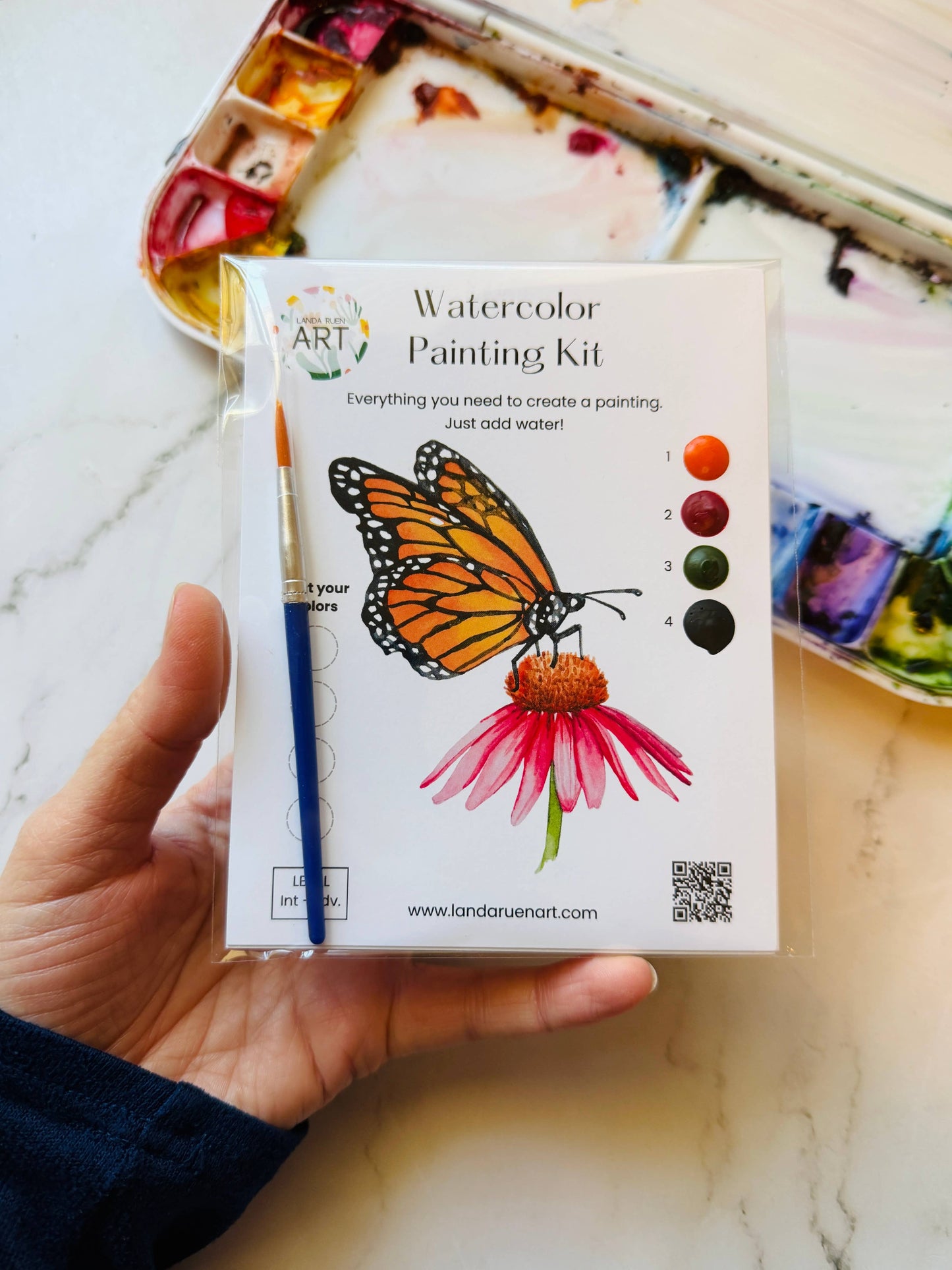 Landa Ruen Art - Monarch Butterfly Watercolor Kit