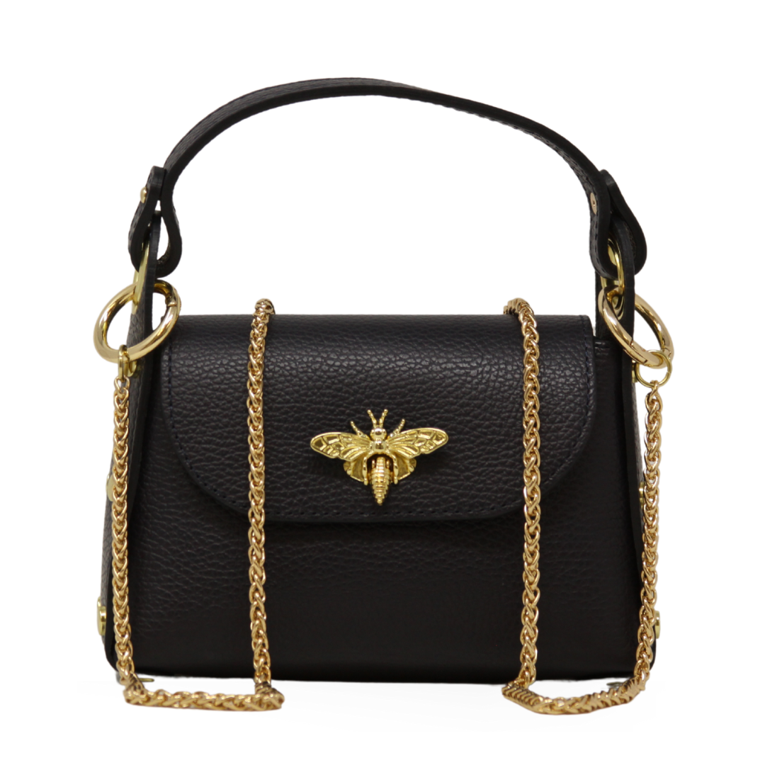 German Fuentes Handbags - GF1085 GENUINE ITALIAN LEATHER BUTTERFLY MINI BAG: CAMEL