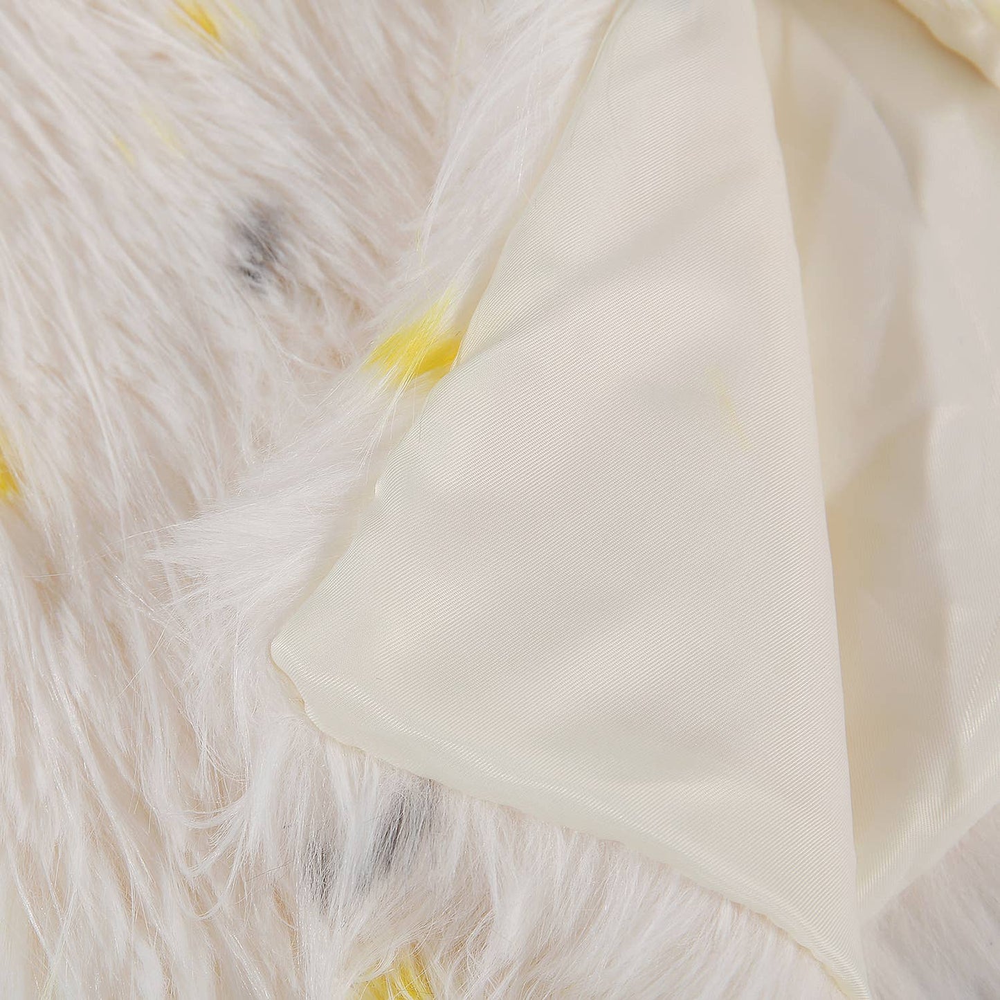 PEACH ACCESSORIES - Polka-Dot Shaggy Cape Coat CE102: Pink Mix