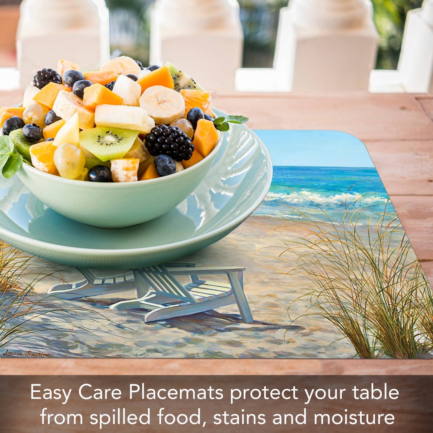 CounterArt/Highland Home/Thirstystone - Ocean View Reversible Rectangular Plastic Placemat