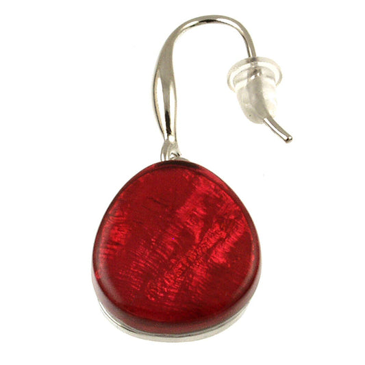 Origin Jewelry - Shoreline Serenade | Oval Resin & Shell Earrings in 5 Colors: Red