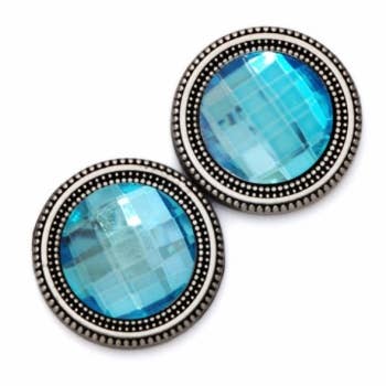 MagneButton - Aqua Crystal Magnet Button Pin Set