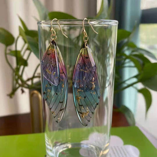 Mio Queena - Gradient Cicada Wings Butterfly Wings Earrings: 1#