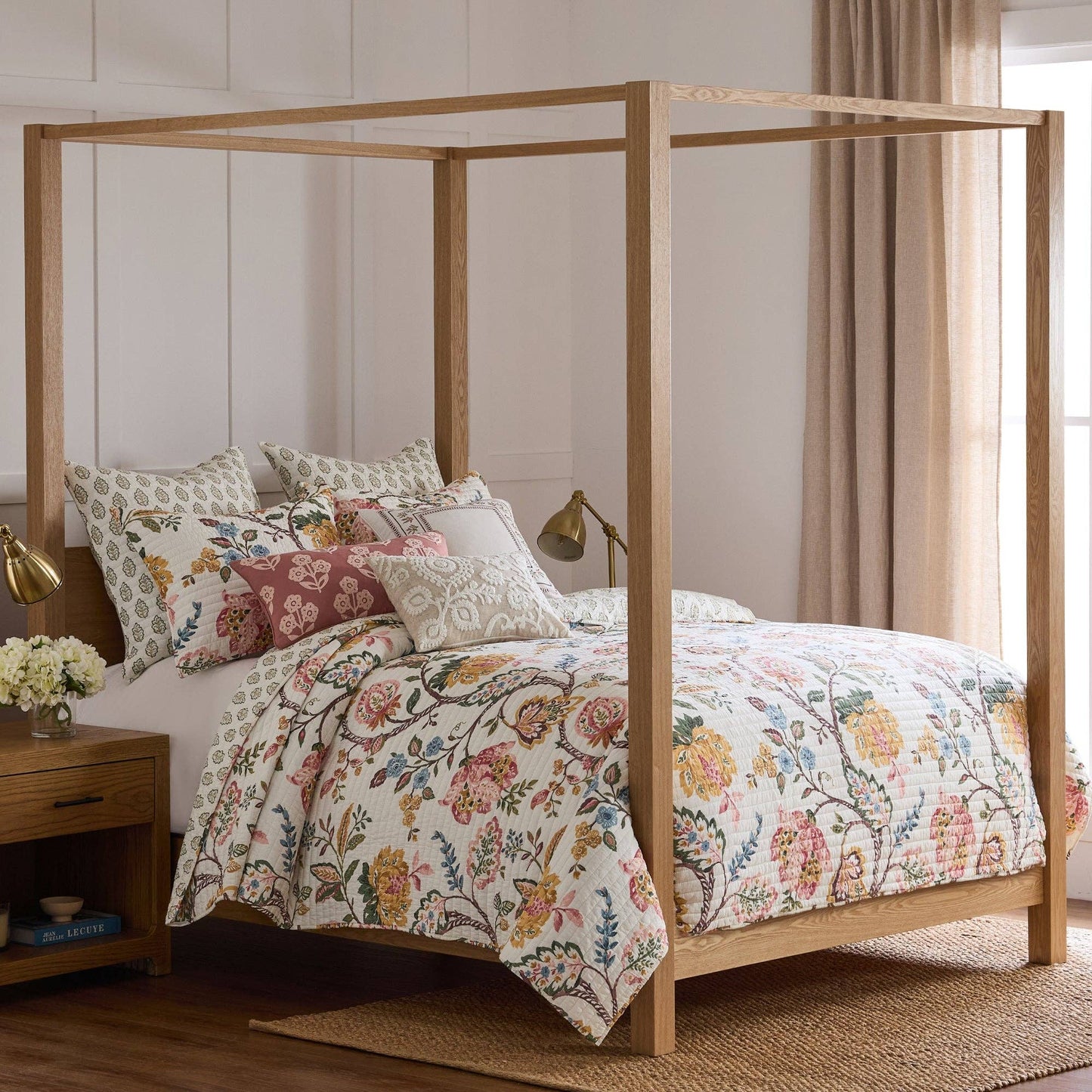 Levtex Home - Maileen Quilt Set: Neutral Blue / King/Cal King