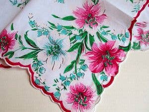 MOMENTS IN THYME - Mary Poppins Hanky Card: Red Tiger Lily