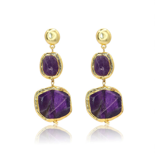 KARINE SULTAN - Luxurious Amethyst Earrings