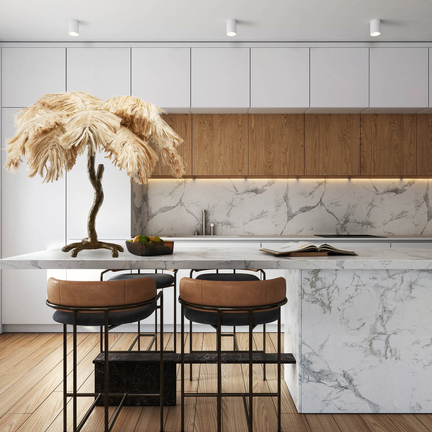 River of Goods - 30"H Sammy Bronze Tropical Palm Tree Table Lamp