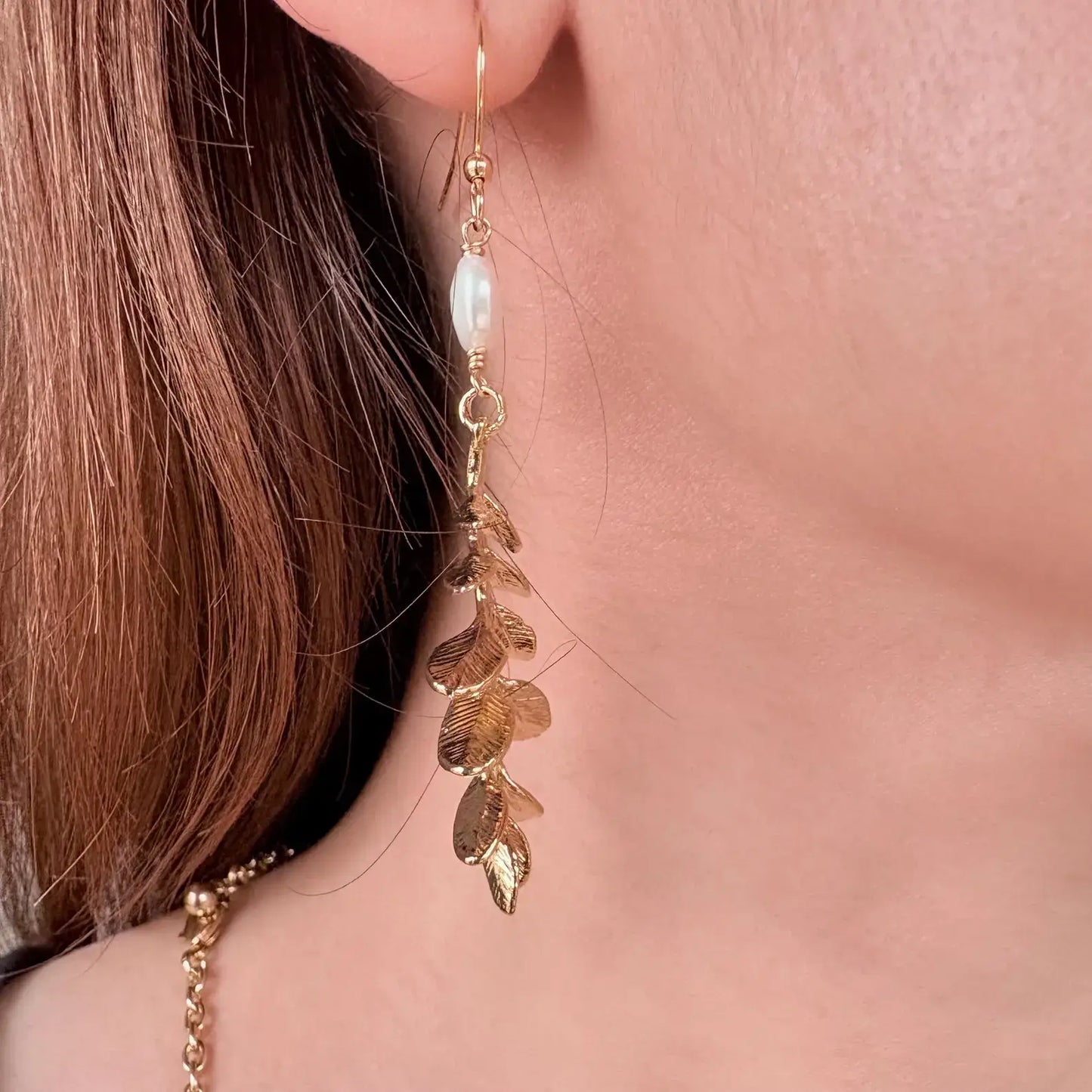 Volare - 5BR81PG botanically whimsy gold plated earrings