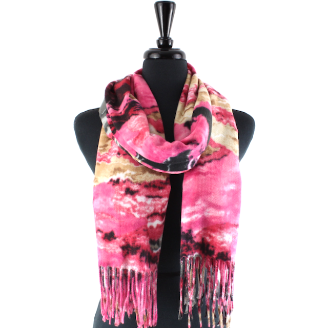 Pretty Persuasions - S23290 Cloudy Skies Scarf: 06 Khaki